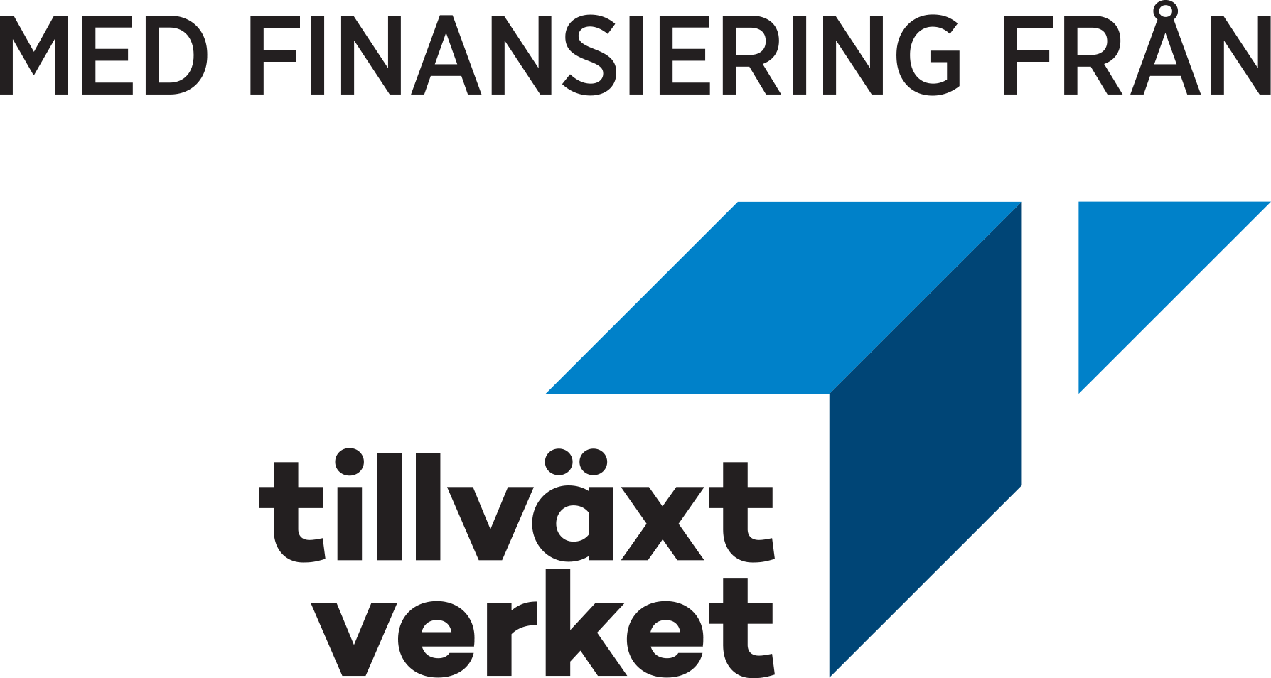 Logotyp: Med finansiering av Tillväxtverket