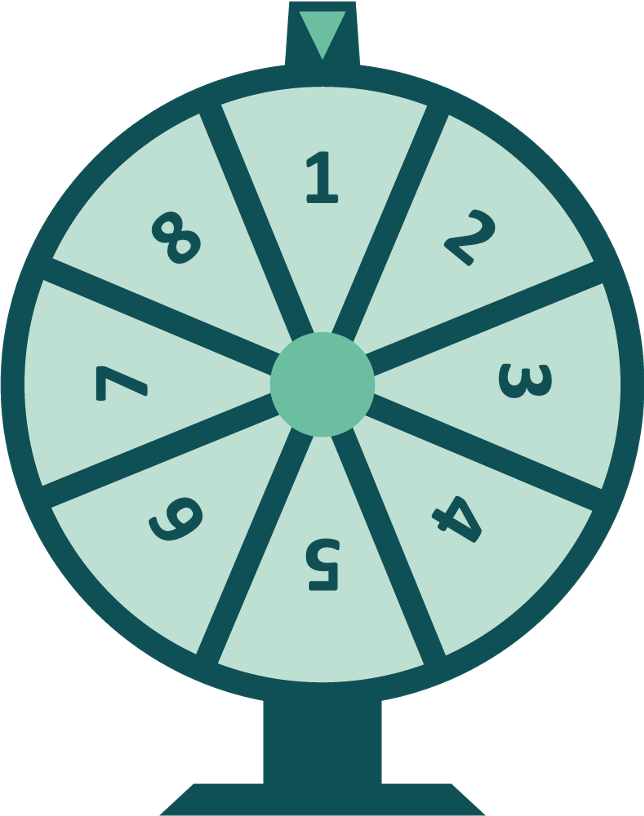 Illustration av lotterihjul