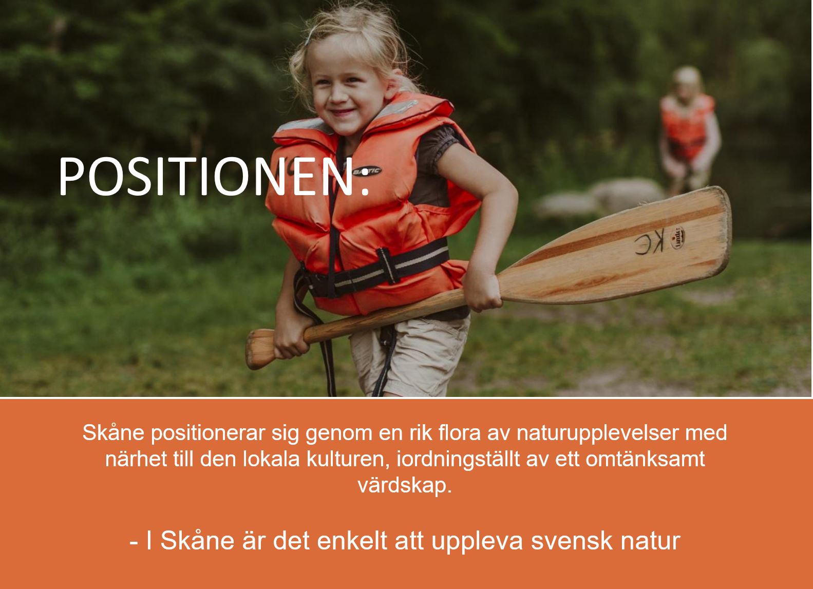 Positionen för naturturismdestinationen Skåne