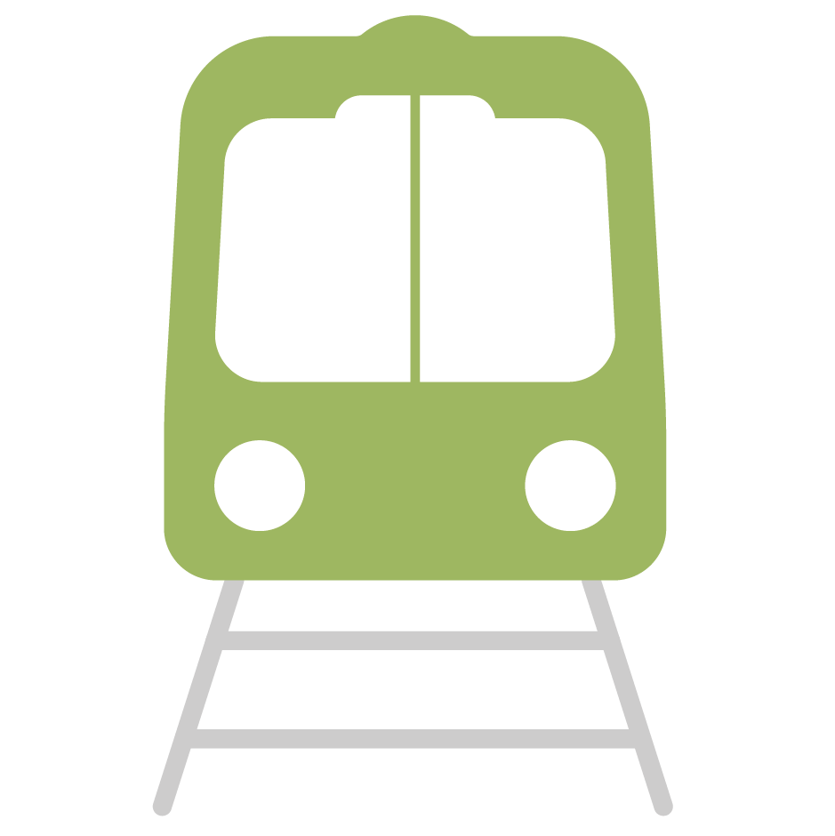 Illustration av grönt tåg